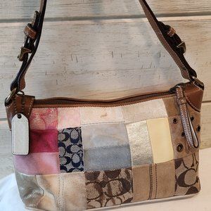 Small genuine coach patchwork handbag